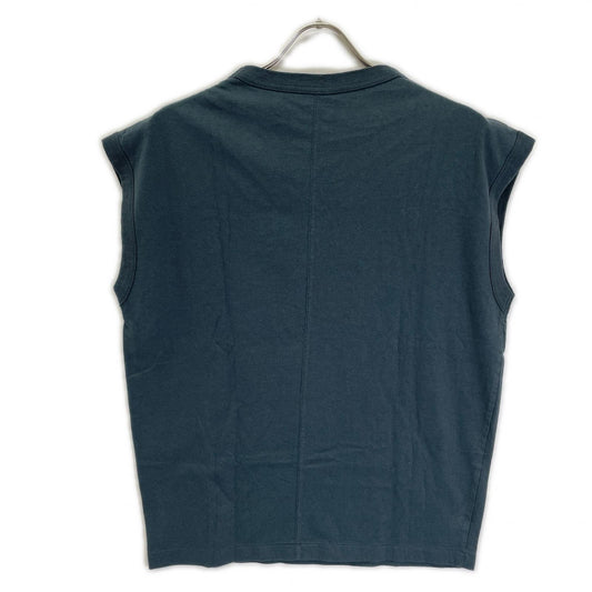 NIKKI ESSENTIAL PIECES ニッキエッセンシャルピーシーズ NEP-24SSC02 グリーンネイビー コットン ノースリーブ トップス トップス