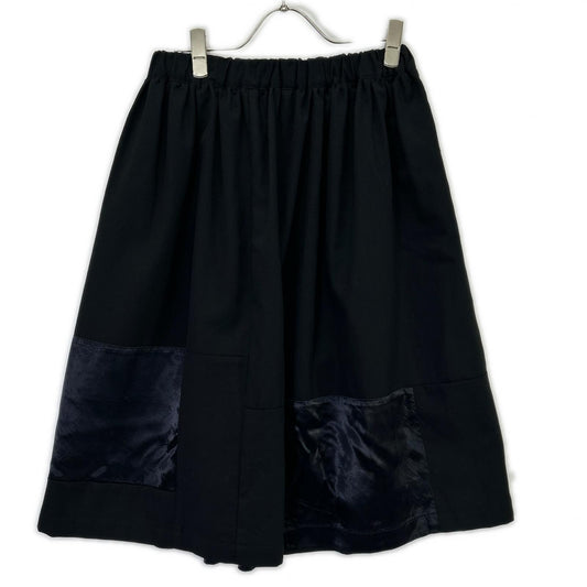 BLACKCOMMEdesGARCONS ブラックコムデギャルソン 1H-S004 11AW ブラック ウール 切り替え スカート スカート