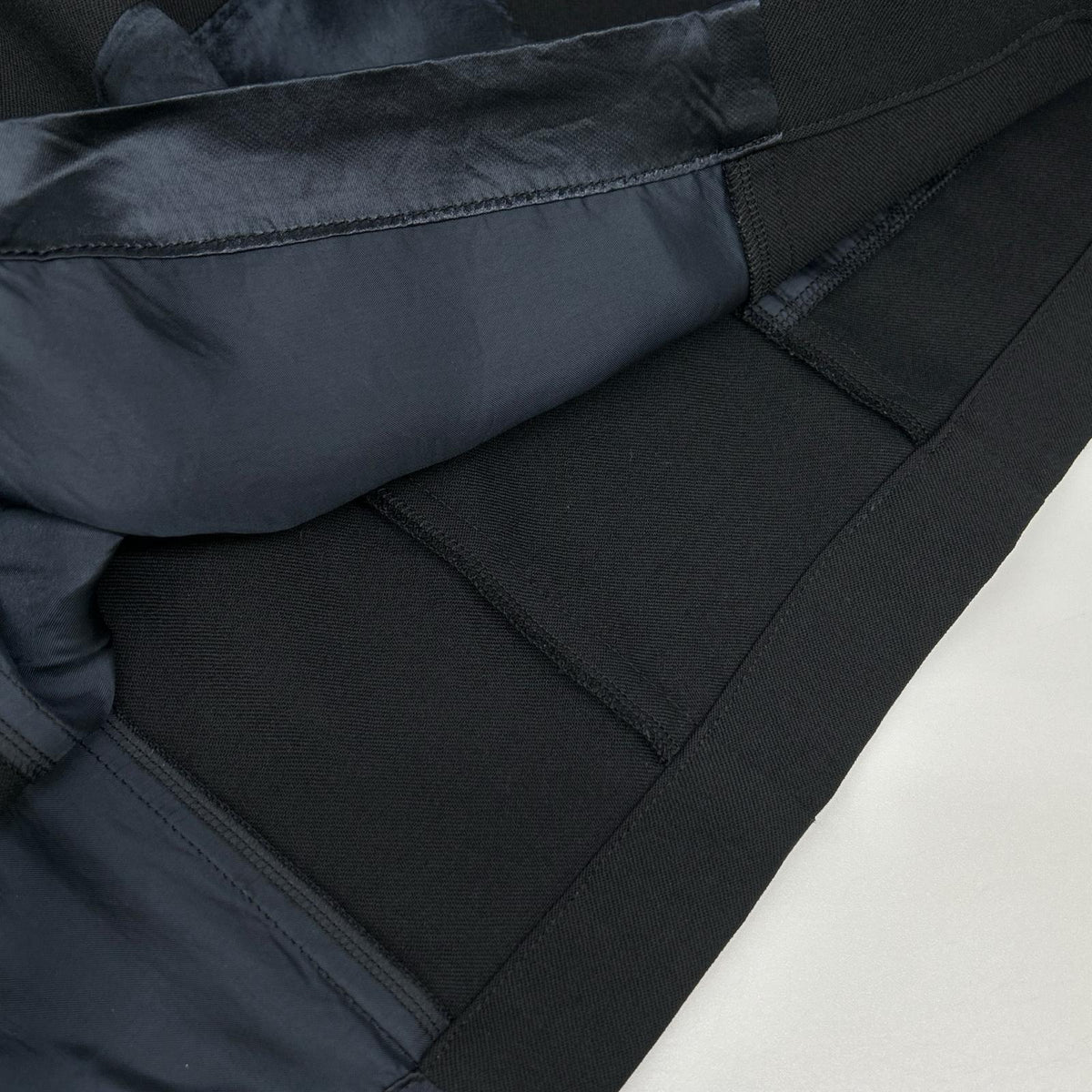 BLACKCOMMEdesGARCONS ブラックコムデギャルソン 1H-S004 11AW ブラック ウール 切り替え スカート スカート