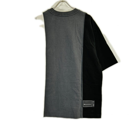 WE11DONE ウェルダン WD-TP7-20-100 ブラック×ホワイト オーバーサイズ Tシャツ トップス