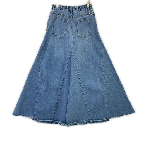 GOODGRIEF グッドグリーフ MXGG01L ブルー DENIM VOLUME FLARE ロングスカート スカート