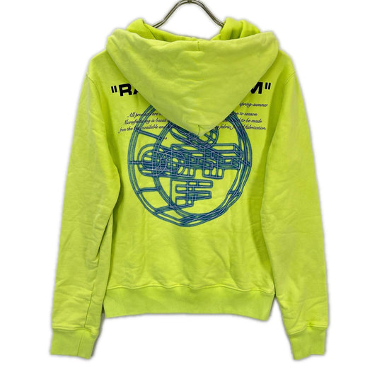 OFF-WHITE オフホワイト OMBB034R20E30003 イエロー 3Dロゴ グラフィック スウェットパーカー トップス