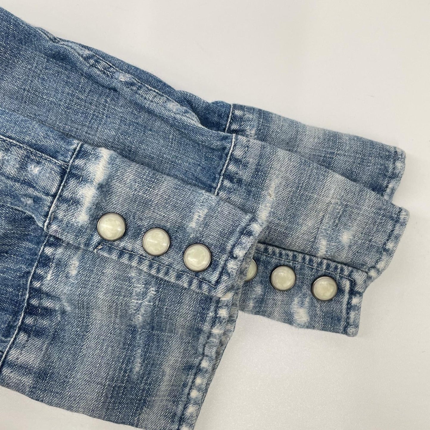 POLObyRalphLauren ポロラルフローレン ブルー×レッド ネイティブ柄 ヨーク付きデニム ウエスタンシャツ トップス