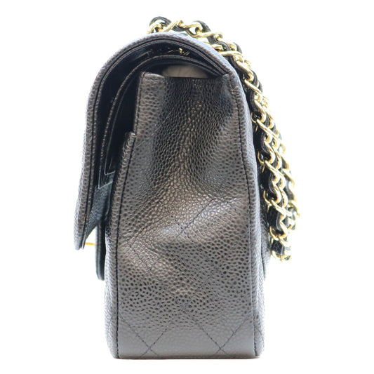 CHANEL シャネル 13番台 A01112 黒 キャビア 内黒 ゴールド金具 マトラッセ25 ショルダーバッグ ショルダーバッグ