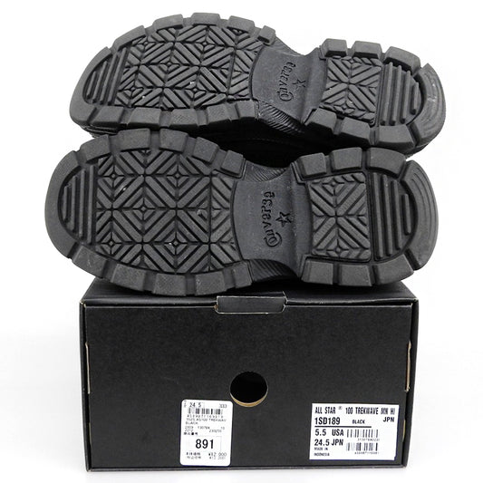 converse コンバース オールスター 100 トレックウエーブ MN HI シューズ レディース 黒 ブラック 24.5cm 1SD189 シューズ