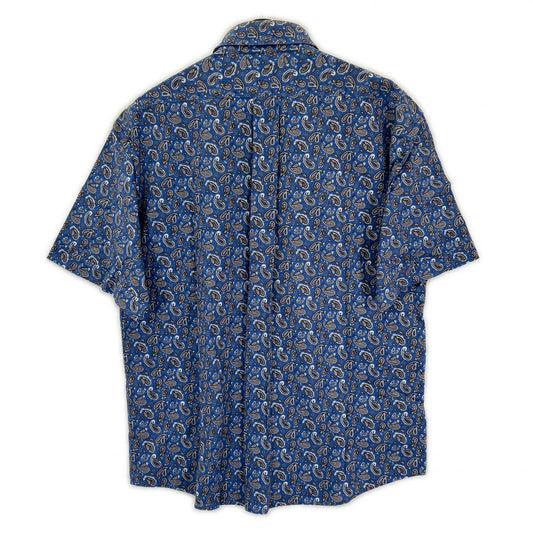 KENZO ケンゾー ブルー ペイズリー柄 半袖 シャツ トップス