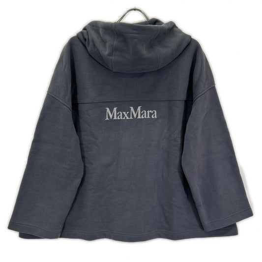 MAX MARA LEISURE マックスマーラレジャー 39260316 グレー ジップアップ 裏起毛 バックロゴパーカー トップス