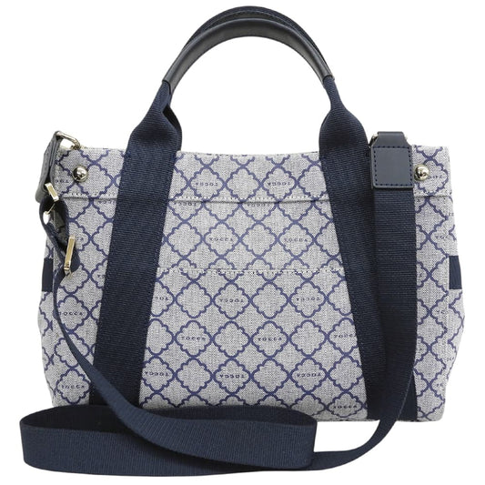 TOCCA トッカ 美品 モノグラム 2way ショルダーバッグ レディース ネイビー×グレー ショルダーバッグ
