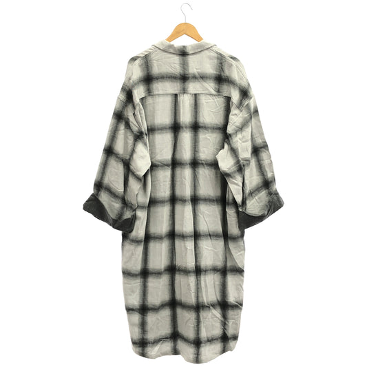 TODAYFUL トゥデイフル 11910417 グレー チェック柄 コットン ロングシャツ トップス