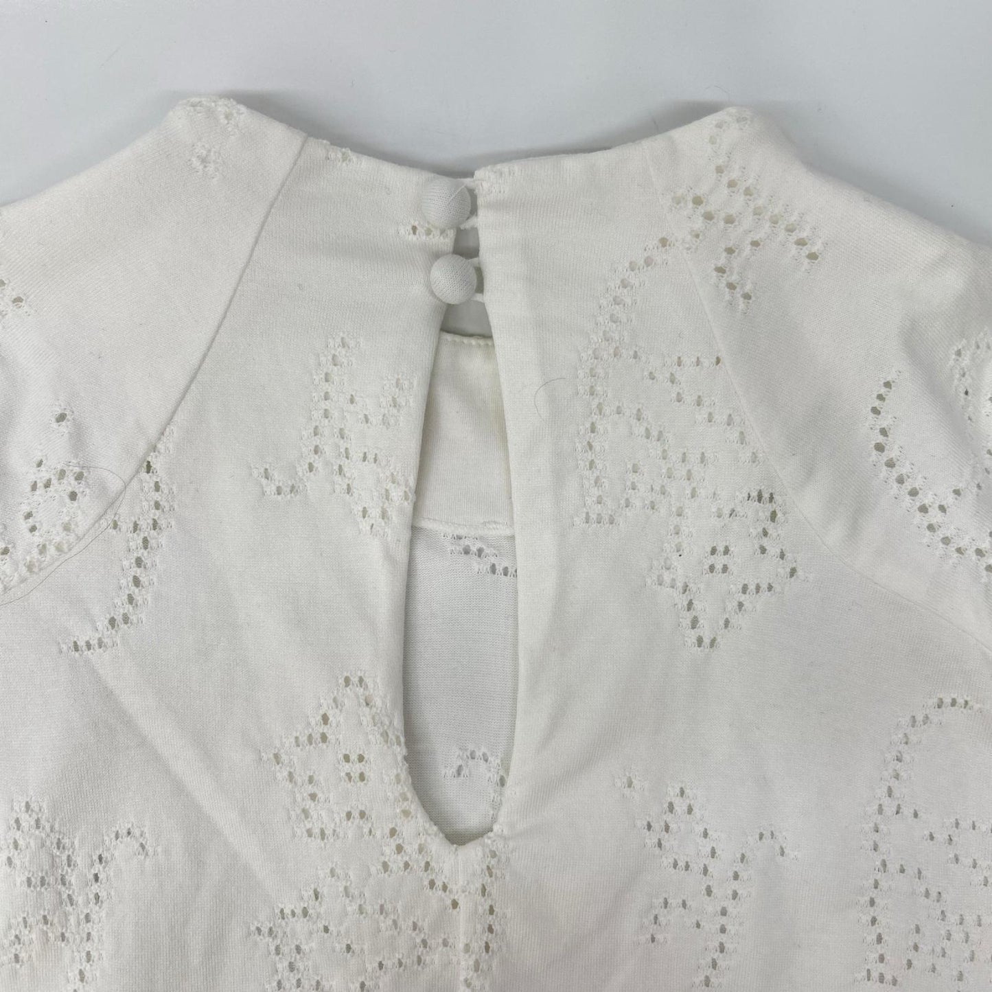 Mame Kurogouchi マメクロゴウチ MM25SS-JS071 ホワイト Eyelet Jersey Jacquard Top トップス