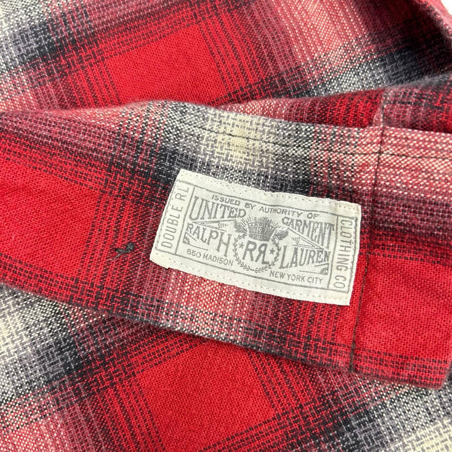 RRL ダブルアールエル レッド コットン ダブルポケット チェック シャツ トップス