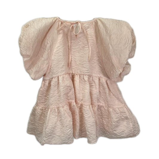 FITMORE フィットモア ピンク ジャガード ティアード トップス トップス