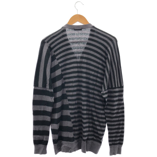 LAD MUSICIAN ラッドミュージシャン Purple×Black Striped Cotton Cardigan Top