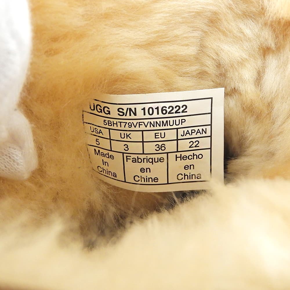 UGG アグ 美品 クラシック ミニ II ムートン ブーツ シューズ レディース ブラウン 22cm 1016222 シューズ