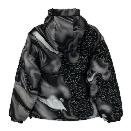 ARMANI EXCHANGE アルマーニエクスチェンジ ブラック 総柄 マルチWAY ダウンジャケット ジャケット