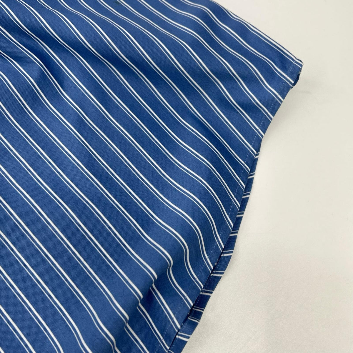 KANEMASA カネマサ ブルー THICK AND THIN STRIPE ROYAL OX DRESS KNIT SHIRT トップス
