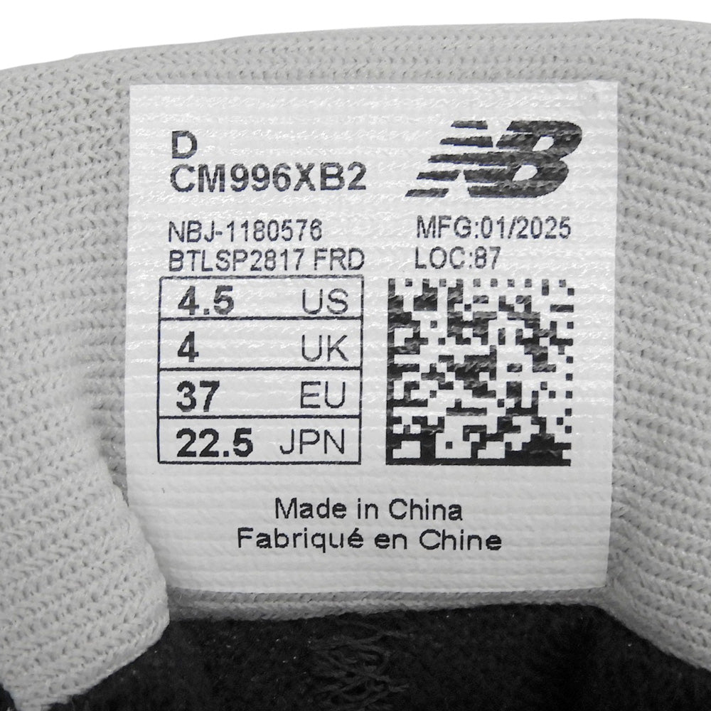 NEW BALANCE ニューバランス 美品 ローカットスニーカー シューズ レディース ブラック 22.5cm CM996XB2 シューズ