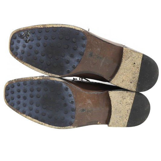 TOD'S トッズ クォーターブローグ シューズ メンズ レザー ブラウン 5 A シューズ