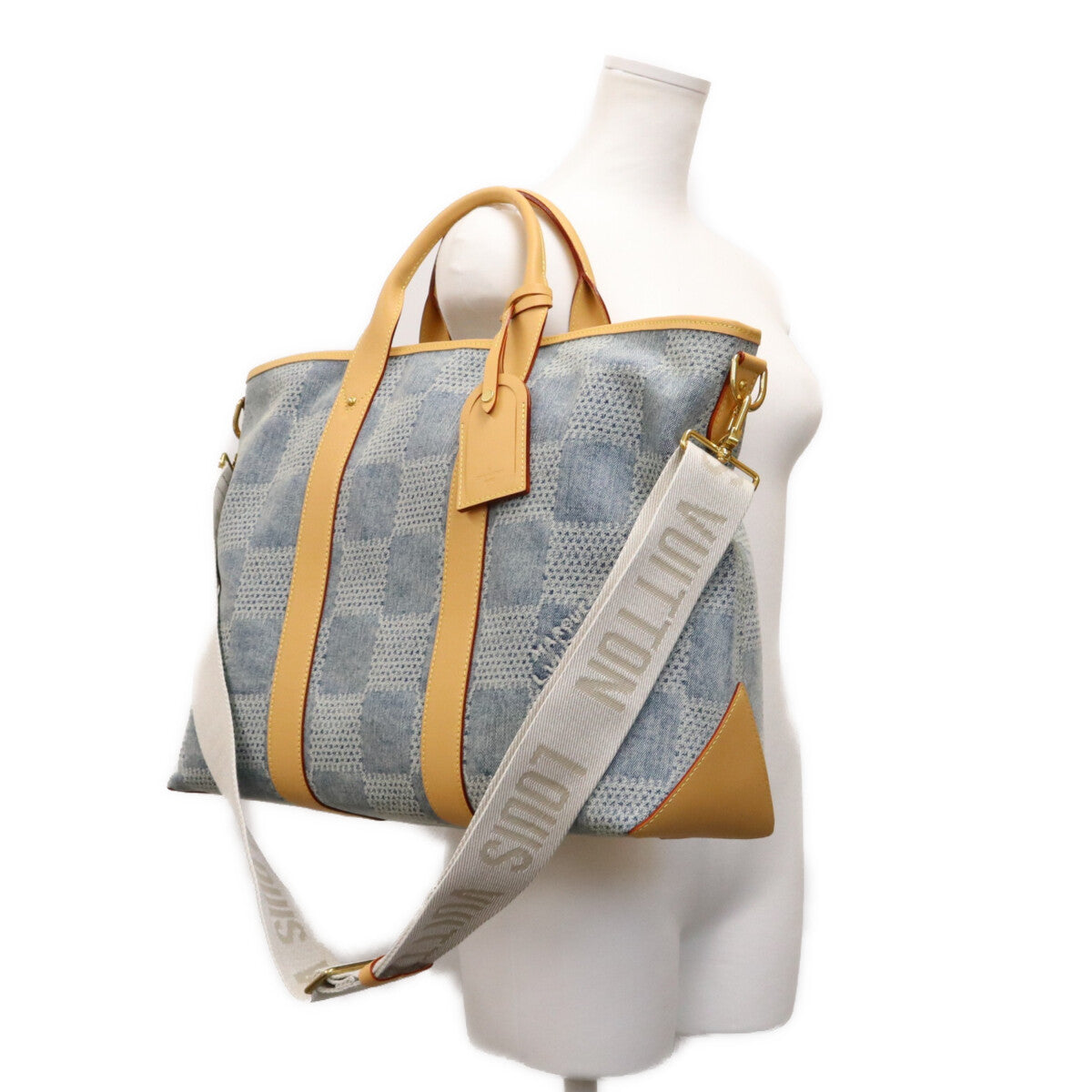 LOUIS VUITTON ルイヴィトン 24年 N40702 ダミエ デニム 3D ウィークエンド トートNM トートバッグ