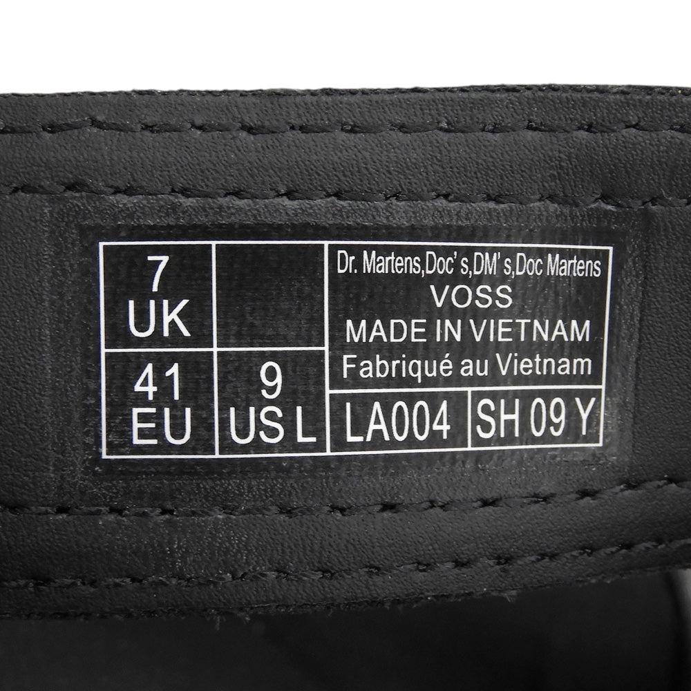 Dr.Martens ドクターマーチン 美品 VOSS バックストラップ レザー サンダル シューズ メンズ ブラック UK7 23802001 シューズ