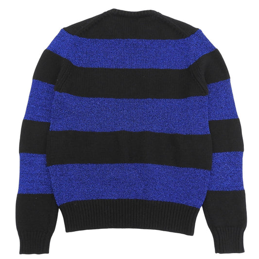 DSQUARED2 ディースクエアード ボーダー 長袖 ニット トップス メンズ ブラック×ブルー S S71HA0715 トップス