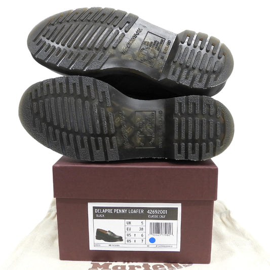 Dr.Martens ドクターマーチン 美品 ペニー ローファー シューズ メンズ ブラック 5 42692001 シューズ