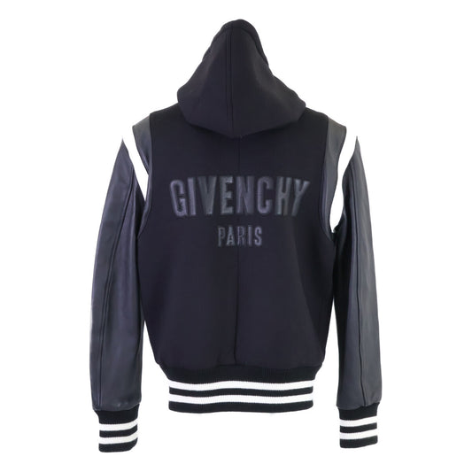 GIVENCHY ジバンシー 【国内正規】17F 0302 443 アームラムレザー切替 フーディスタジャン ジャケット