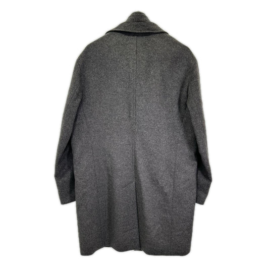 BARBA バルバ グレー バージンウール×カシミヤ スタンドカラー レイヤーコート コート