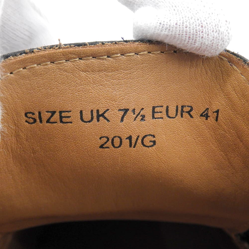 Lewis Leathers ルイスレザー 美品 LEATHER BASKET WEAVE DERBY'S BY ORIGINAL PLAY BOY シューズ メンズ ブラック 41 シューズ 41