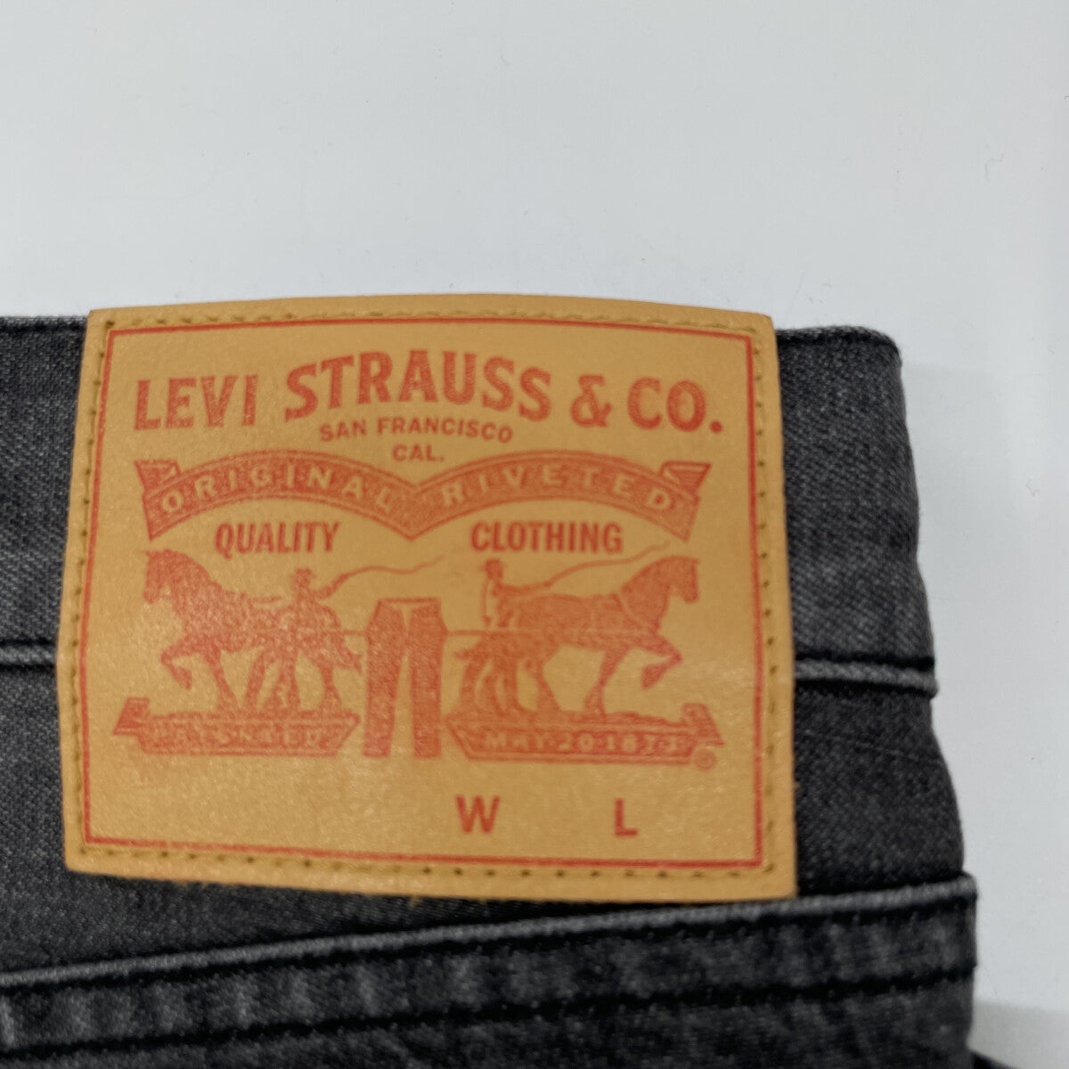 JUNYA WATANABE MAN ジュンヤワタナベマン ×リーバイス ブラック AD2024 WO-P216 ラップデザイン テデニムパンツ ボトムス L