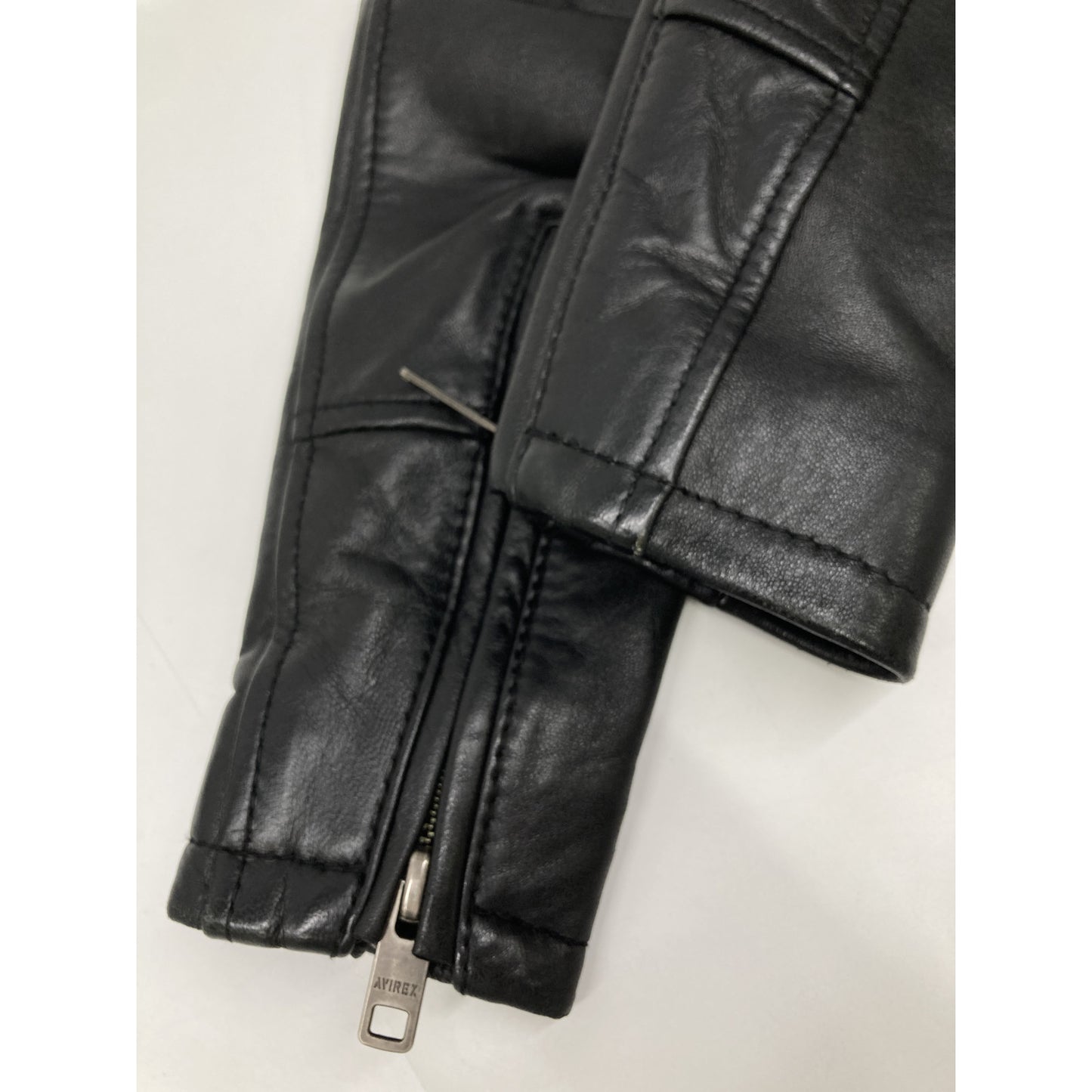 AVIREX アヴィレックス 6201008 ラムレザーシングルライダースジャケット ジャケット S