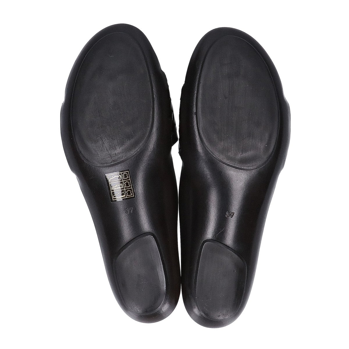 BOTTEGA VENETA ボッテガヴェネタ 【美品】レザー イントレチャート フラットサンダル/ シューズ 37