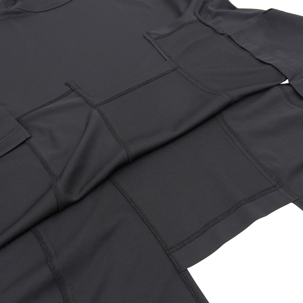 COMMEdesGARCONS HOMME PLUS コムデギャルソンオムプリュス 美品 ポリエステル アシメデザイン Tシャツ トップス メンズ 黒 ブラック L PO-T025 25SS トップス L