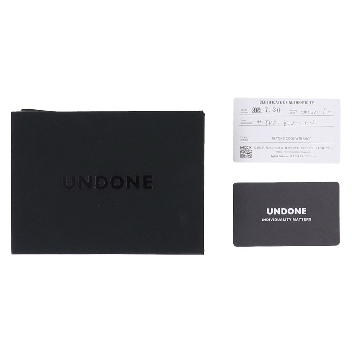 UNDONE アンダーン 美品 TRA-BLU-LGN テラ ブルー ラグーン 自動巻き時計 腕時計