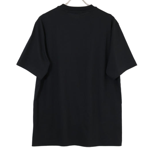 BURBERRY 8116169 Black Equestrian Knight Logo T-Shirt Tops
