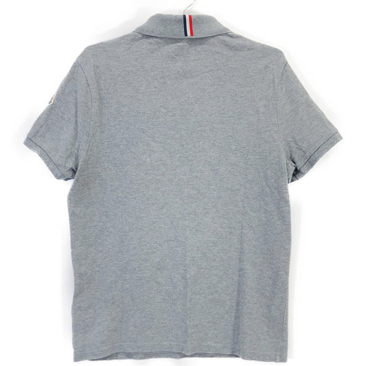 MONCLER Grey Sleeve Patch Polo Shirt Top