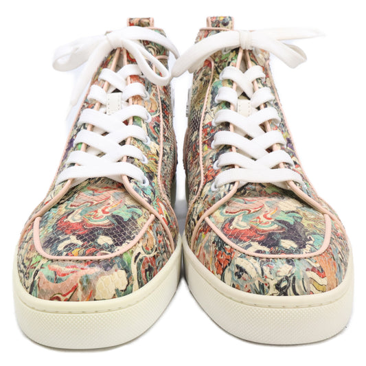 Christian Louboutin クリスチャンルブタン 【美品】パイソン ハイカット スニーカー シューズ