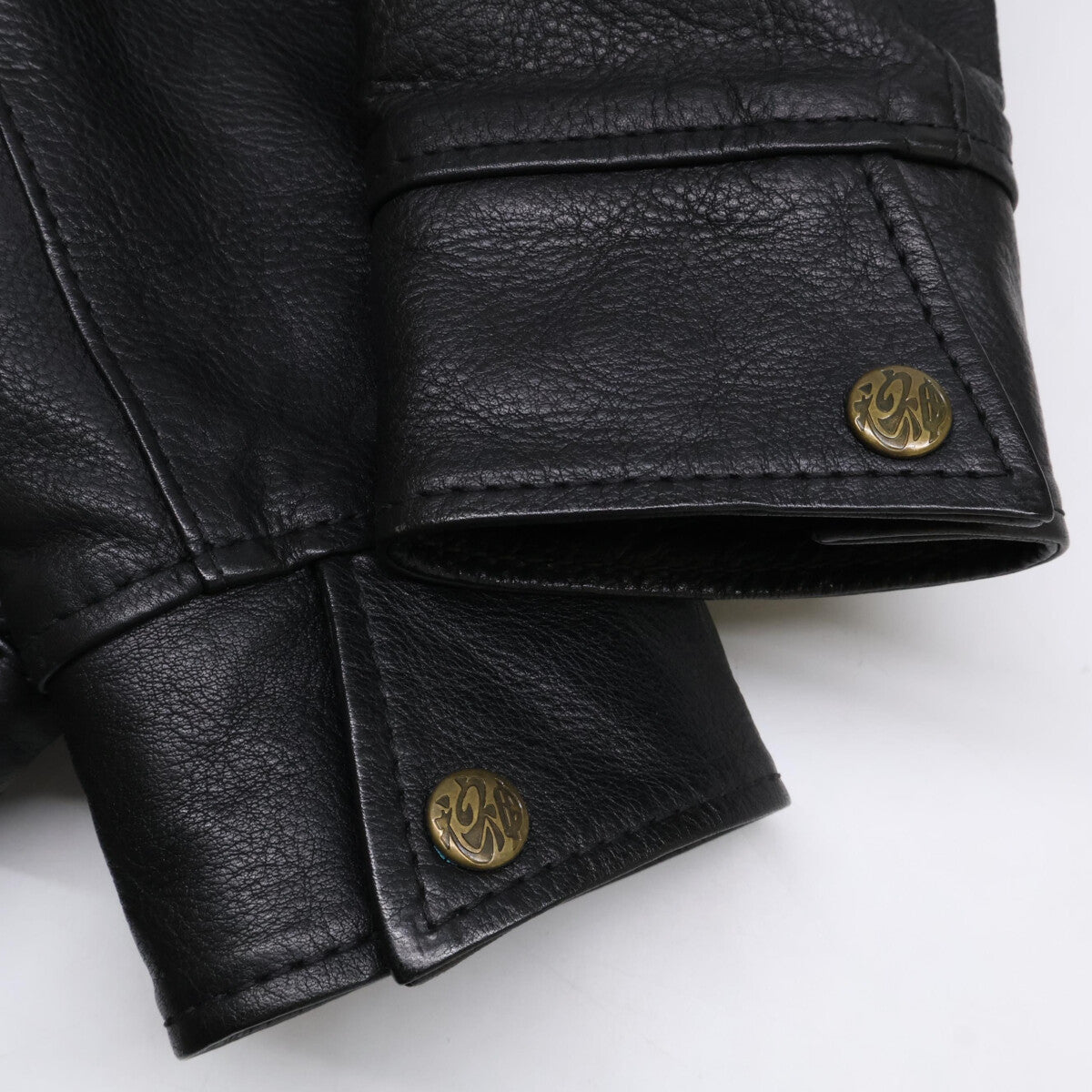 【美品】JS02BK Single Collar Jacket レザー シングルカラージャケット ジャケット 38 メンズ