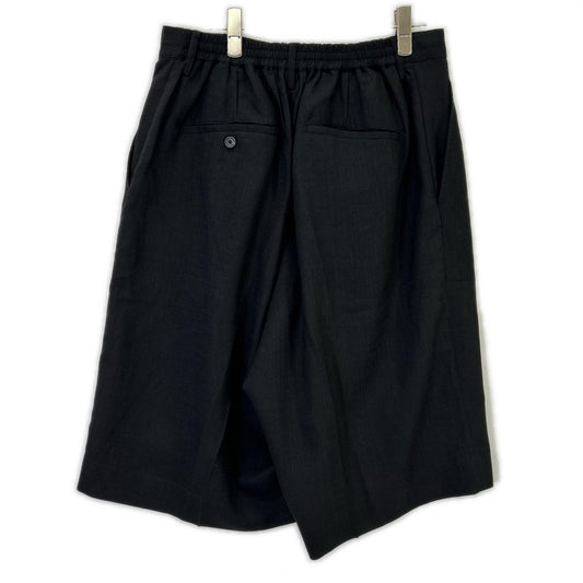 MAISON SPECIAL 11251461221 Black Triacetate Prime Wide Shorts Bottoms