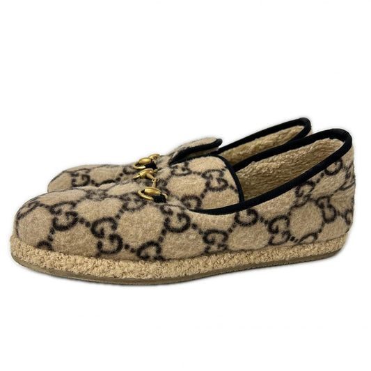 GUCCI グッチ 575850 GG ウール インナーボア ホースビット ローファー シューズ