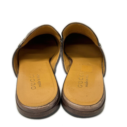 GUCCI グッチ 426219 プリンスタウン ホースビット レザー スリッパ シューズ