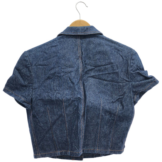 INES DE LA FRESSANGE イネス・ド・ラ・フレサンジュ Made in France Indigo Denim Short-Sleeve Jacket Jacket