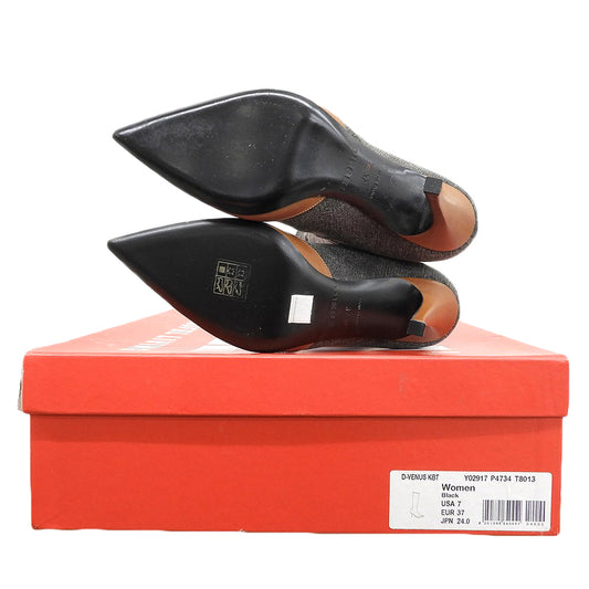 DIESEL ディーゼル 新品同様 ストレッチデニムロングブーツ シューズ レディース グレー 37 Y02917P4734 シューズ