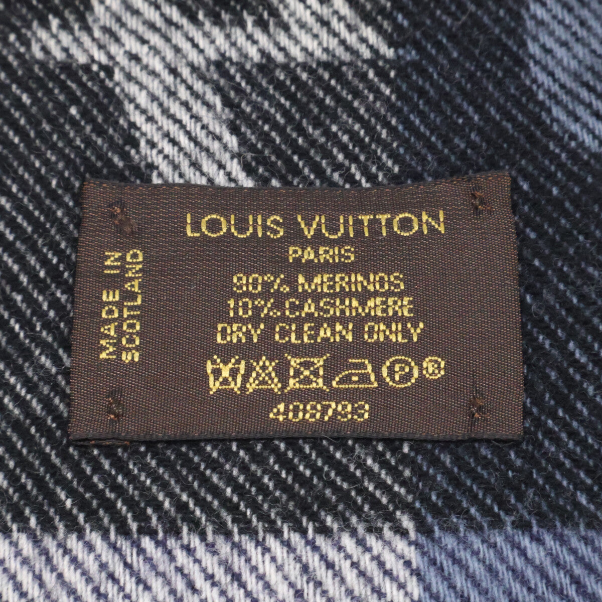 LOUIS VUITTON 408793 logo cashmere-blend scarf
