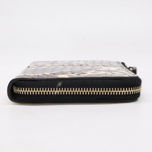 ALEXANDER McQUEEN 298883 Python L-Shaped-Zip Coin Case
