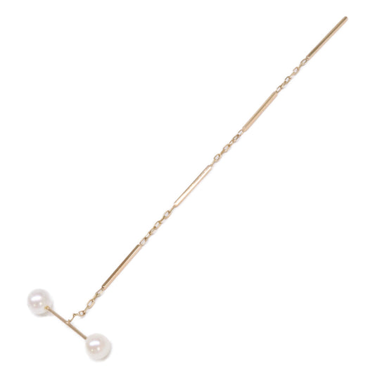 HIROTAKA ヒロタカ 【美品】PE24KPE K10 Toggle W Pearl Chain トグル Wパール チェーン 片耳 シングル ピアス