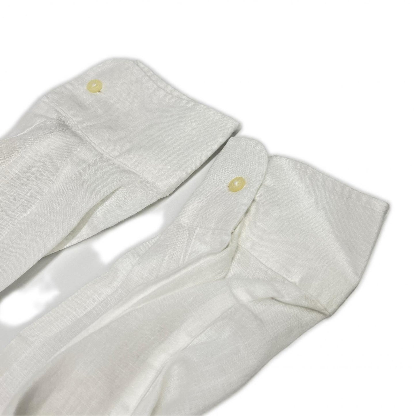 LAUREN RALPH LAUREN ローレン ラルフローレン ホワイト リネン100%L/Sシャツ トップス