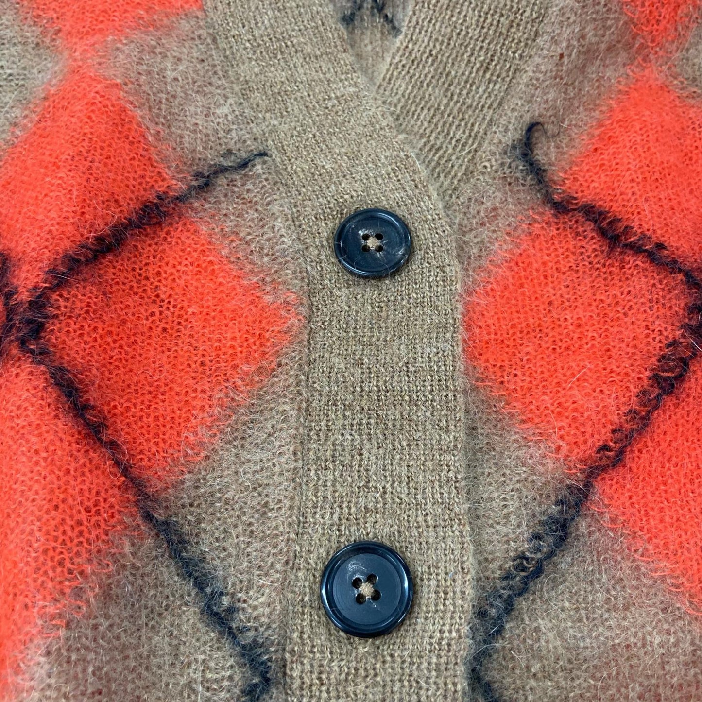 Paul Smith ポールスミス 245908 KN136 30th Anniversary Argyle Mohair-Blend Intarsia Knit Top