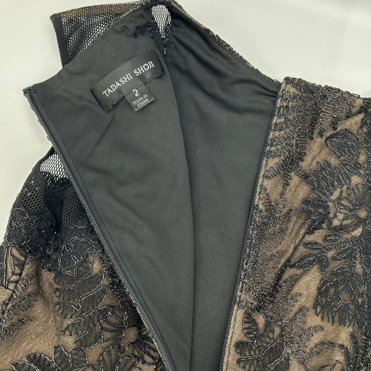 TADASHI SHOJI タダシショージ AUL16592M Black Sleeveless Lace Dress Dress