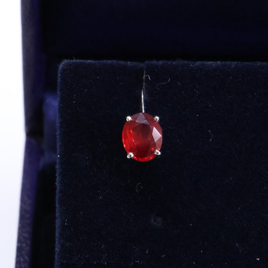 QVC QVC 新品同様 Pt950/Pt900 ピジョンブラッド非加熱ルビー0.55ct イヤリング